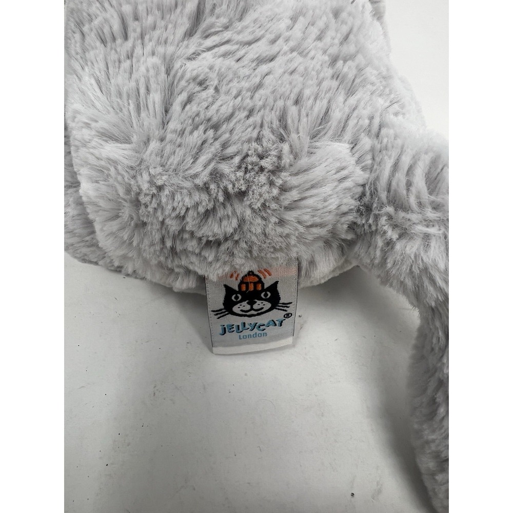Jellycat Bashful London Kitty Plush Gray Cat Retired 12" Stuffed Animal Plush - Picture 5 of 9
